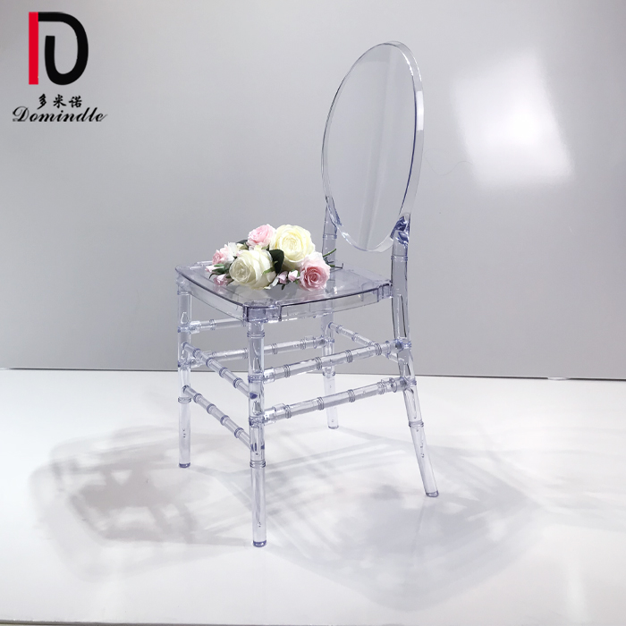 new model plastic Clear crystal dining chiavari chair stackable