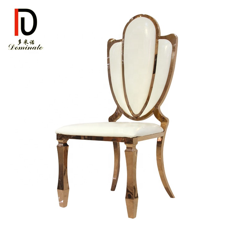 China Gold Staking Hotel Chair –  Restaurant event occasions white leather seat bride king throne chair – Dominate