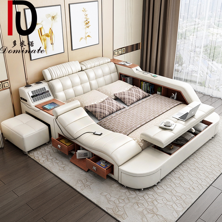 modern bed with storage massage functions multifunctional bed sets