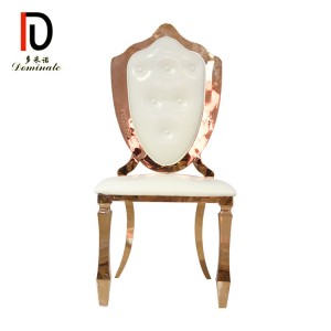 factory customized Modern Popular Hotel Chairs Banquet Chairs -
 5. Lace dining stainless steel wedding chair – Dominate