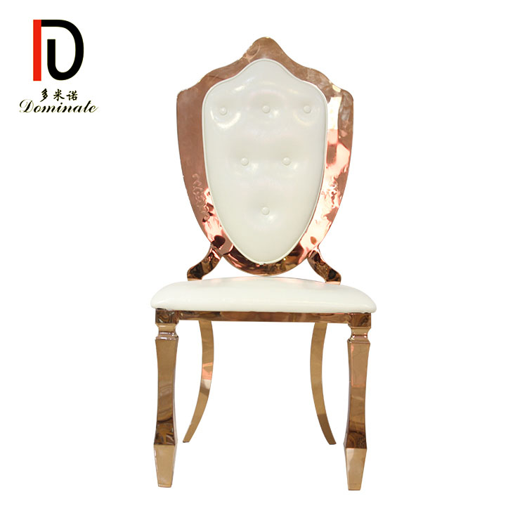 Factory wholesale Wholesale Luxury Use Event Gold Wedding Chair - 5. Lace dining stainless steel wedding chair – Dominate