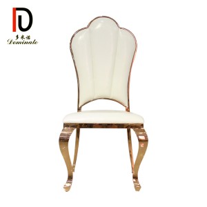 Factory wholesale Wholesale Luxury Use Event Gold Wedding Chair -
 Shell unique stainless steel dining chair – Dominate