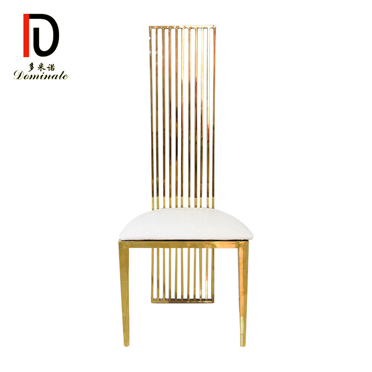 Renewable Design for Gold Stainless Steel Chair - High back stainless steel chair for wedding – Dominate