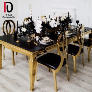 Wedding mirror glass dining table