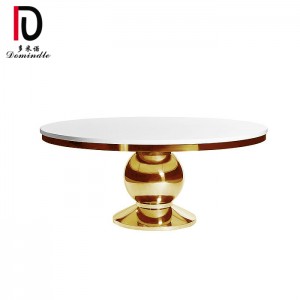 Round wedding mirror glass dining table